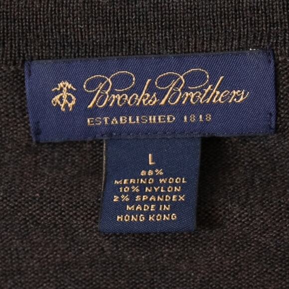 Brooks Brothers Fine Merino Wool V-Neck Sweater - Picture 2 of 3